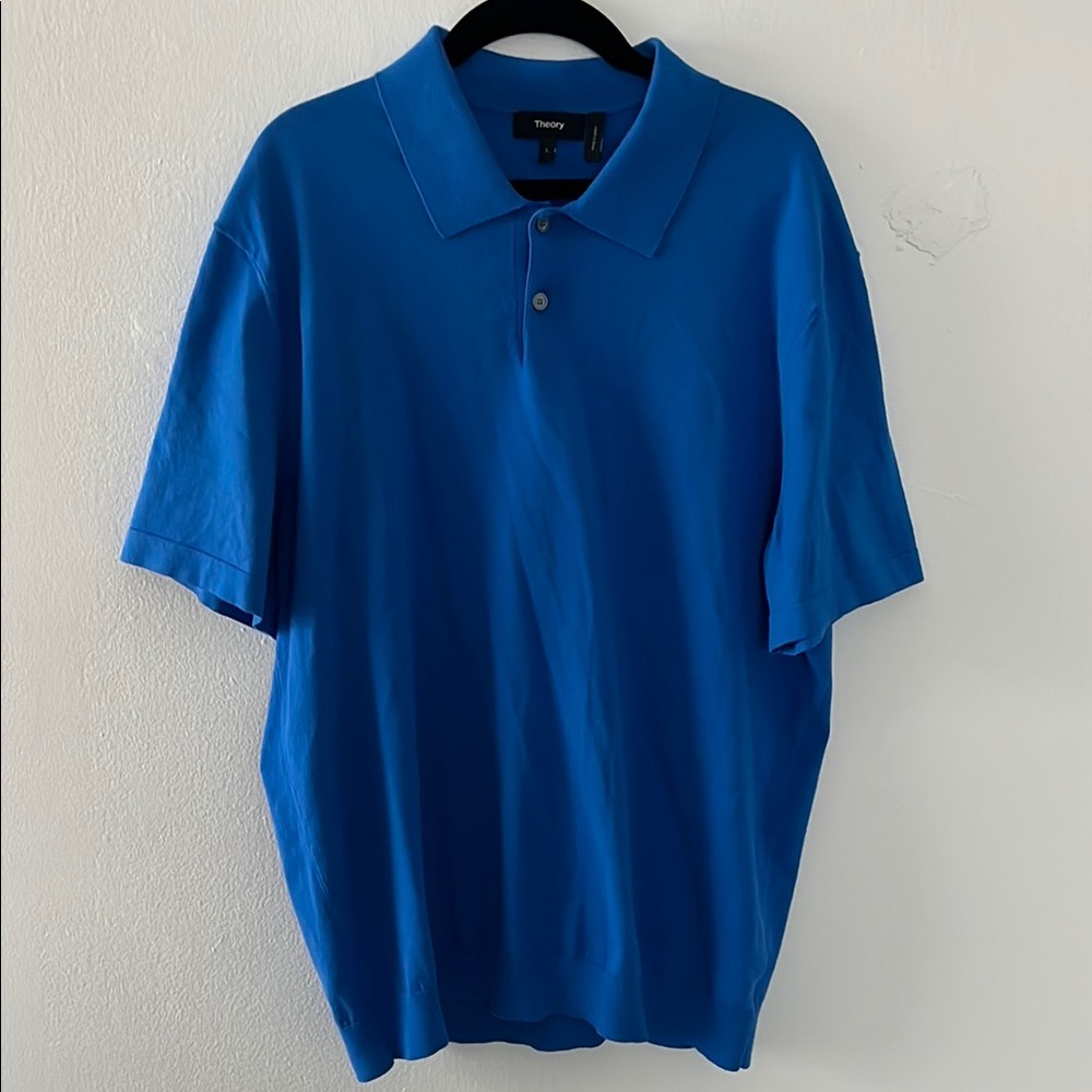 Theory Men's Blue Polo Shirt